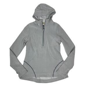 Zella gray 1/4 zip hooded sweater small